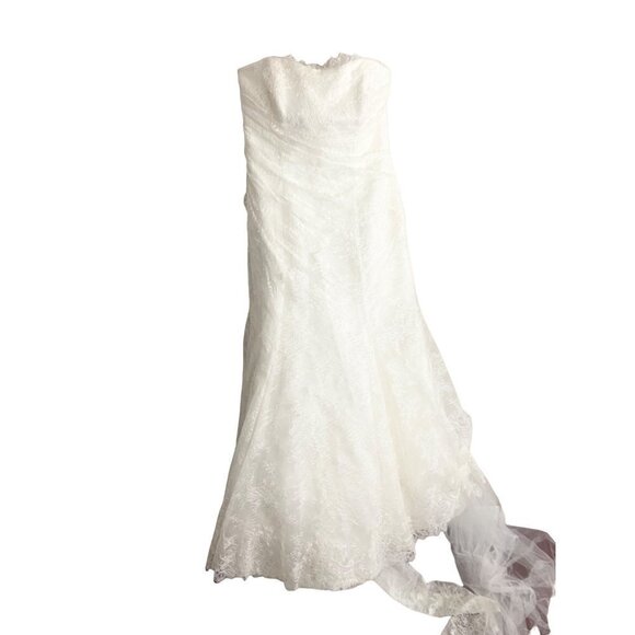 Augusta Jones Women's Jayma Strapless Lace Wedding Dress - 14 - Picture 4 of 17